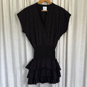 Never Worn Misa Los Angeles Black Smocked Mini Dress